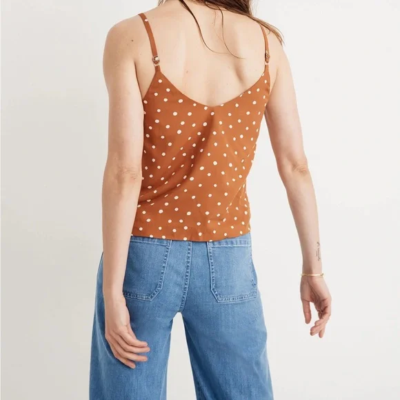 Madewell Button-Down Cami Top in Inkspot Dots — Size 0 - Picture 2 of 8